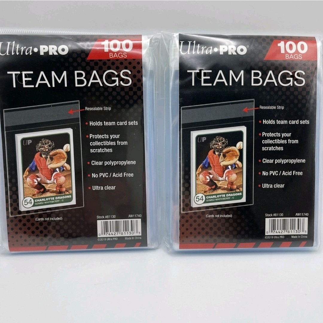 Ultra Pro Resealable Team Bags 2 Pack (200ct) SHIPS DAILY!!