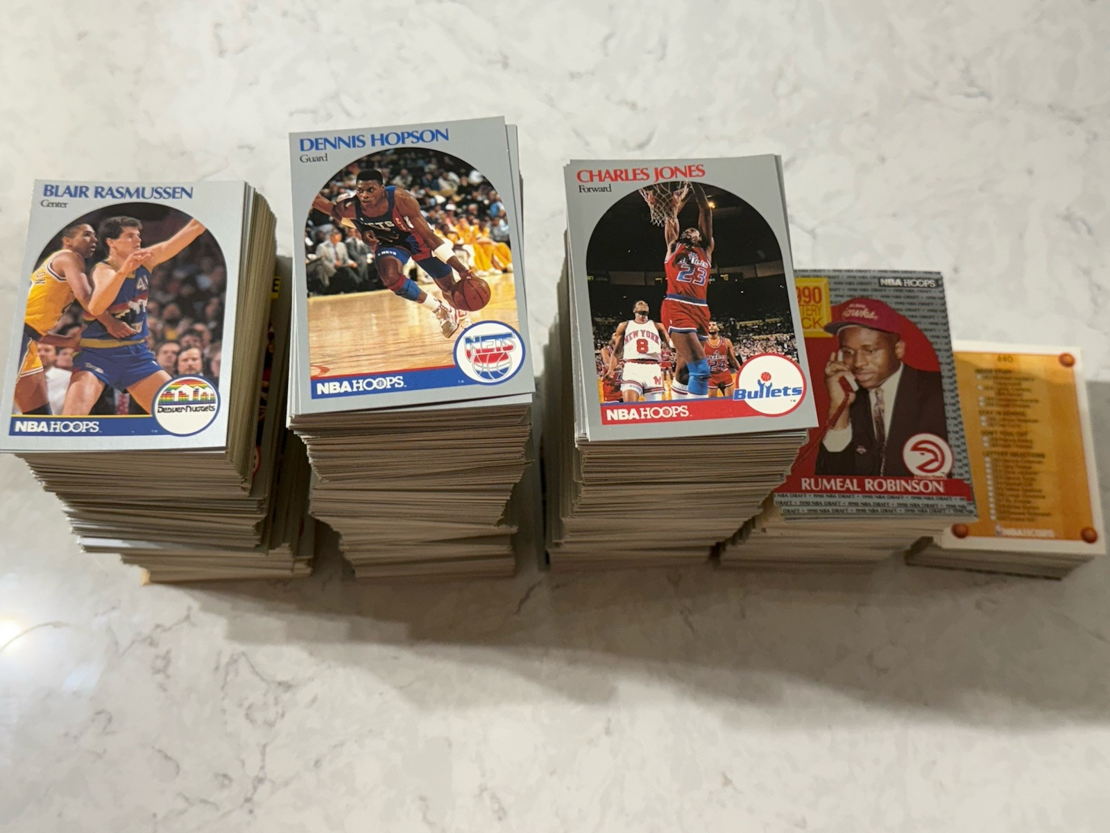 1990-91 NBA Hoops 251-440 Basketball Trading Cards – You Pick