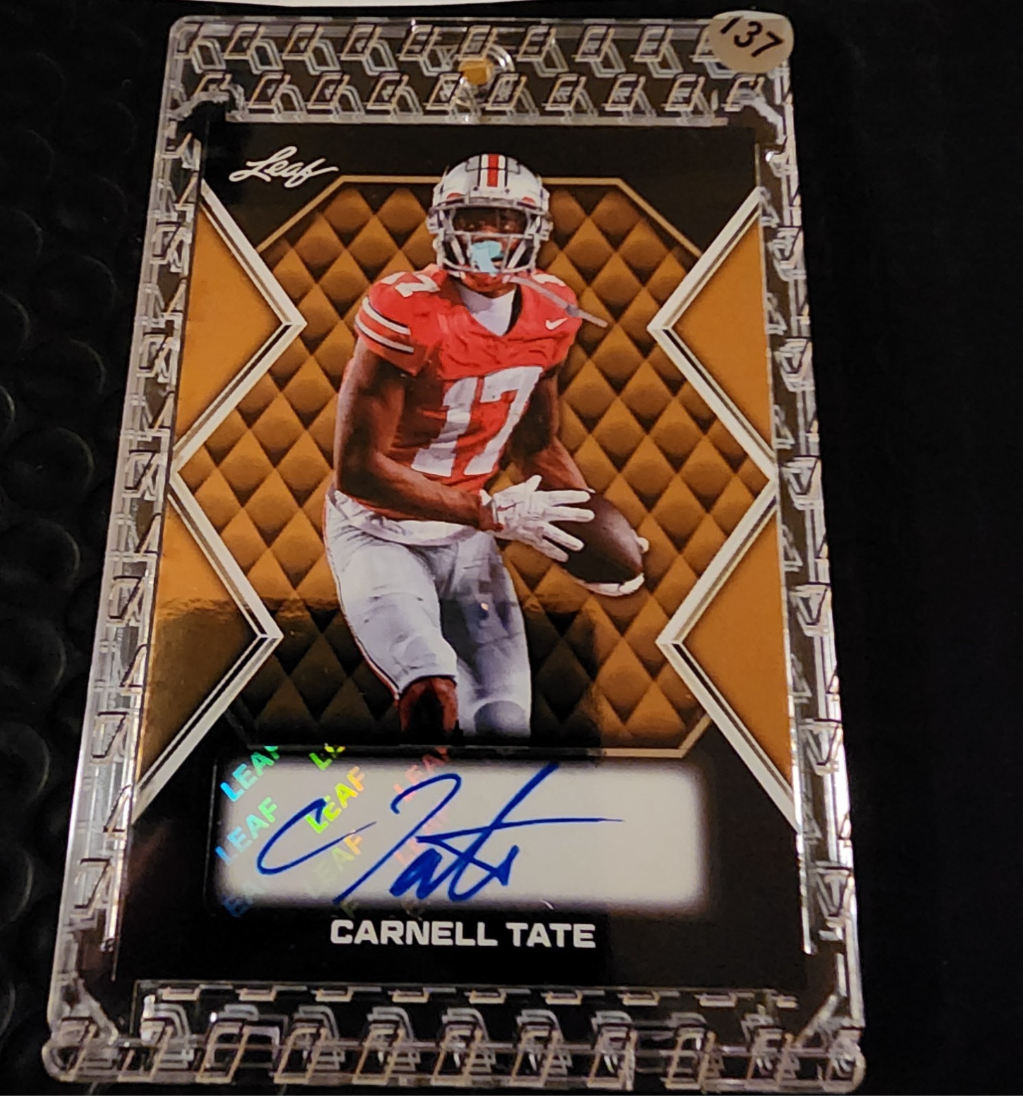 Carnell Tate autograph BA-CT1 Gold Foil From The 2026 Bonus Packs