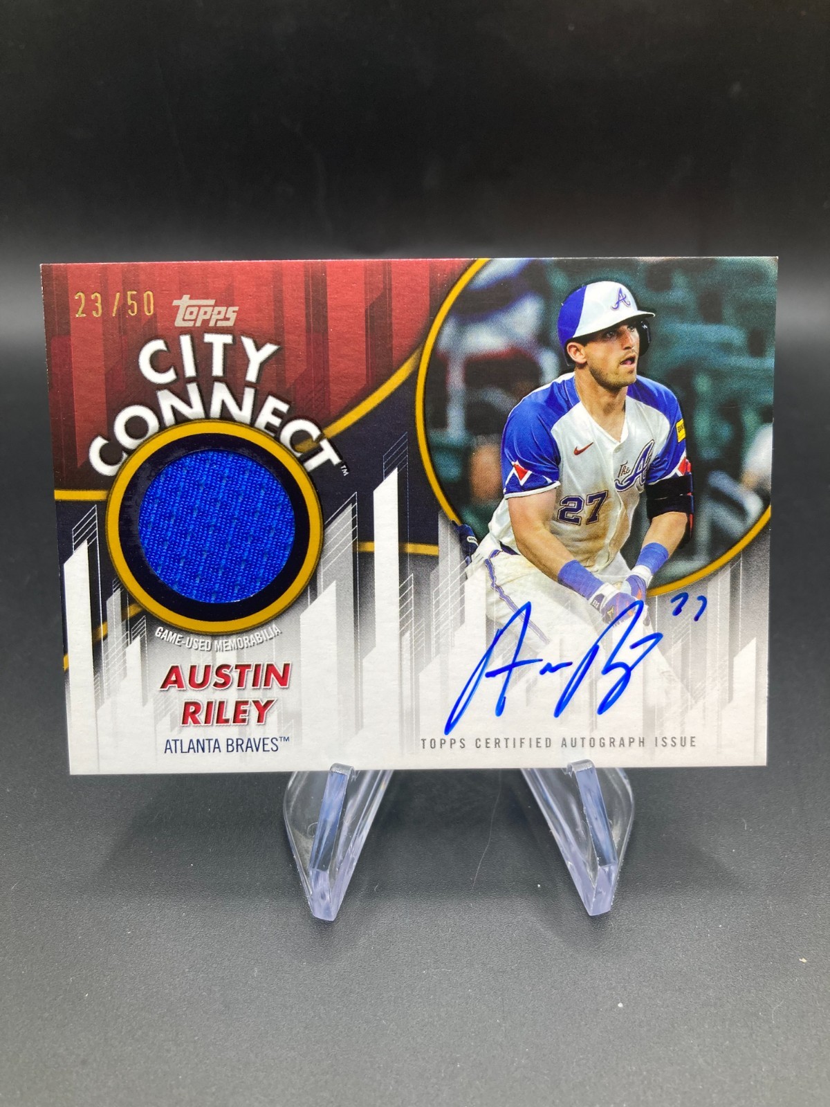 Austin Riley – 2026 Topps Series 2 CITY CONNECT GOLD 🔥on card auto #23/50 🔥!!