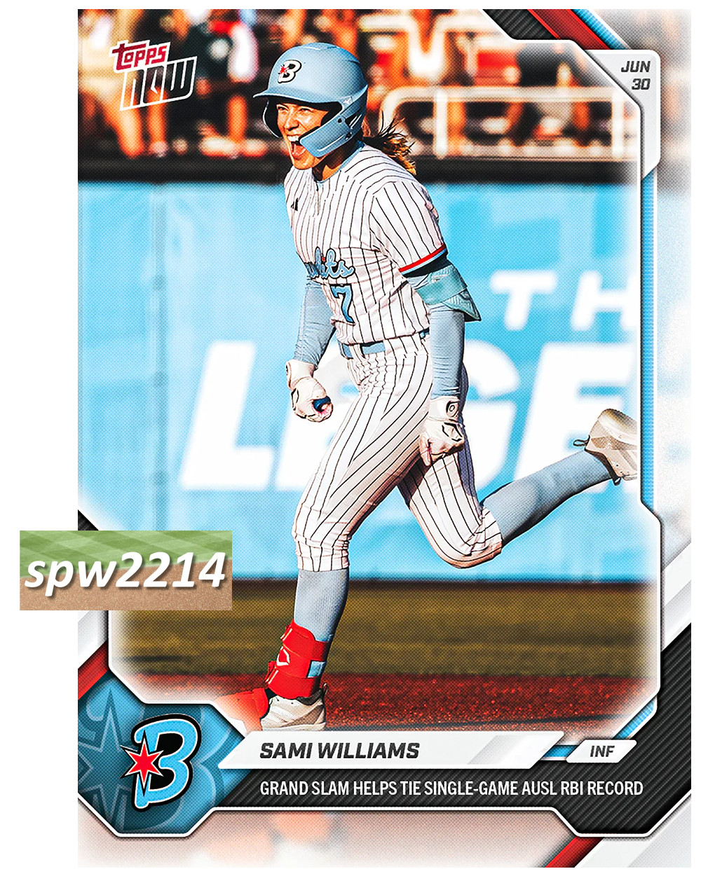 Sami Williams 2026 Topps Now AUSL Softball #25 – Presale