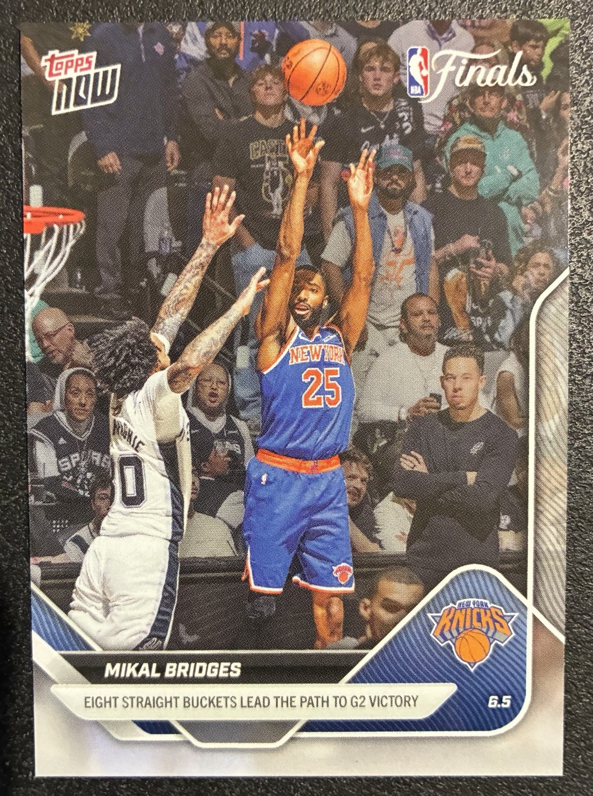 Mikal Bridges 2025-26 Topps Now NBA #331 New York Knicks NBA Finals