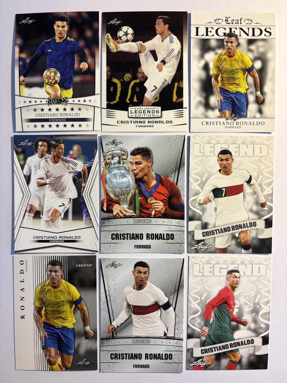 Ronaldo * Portugal “Special Release” Lot (9) Soccer Cards