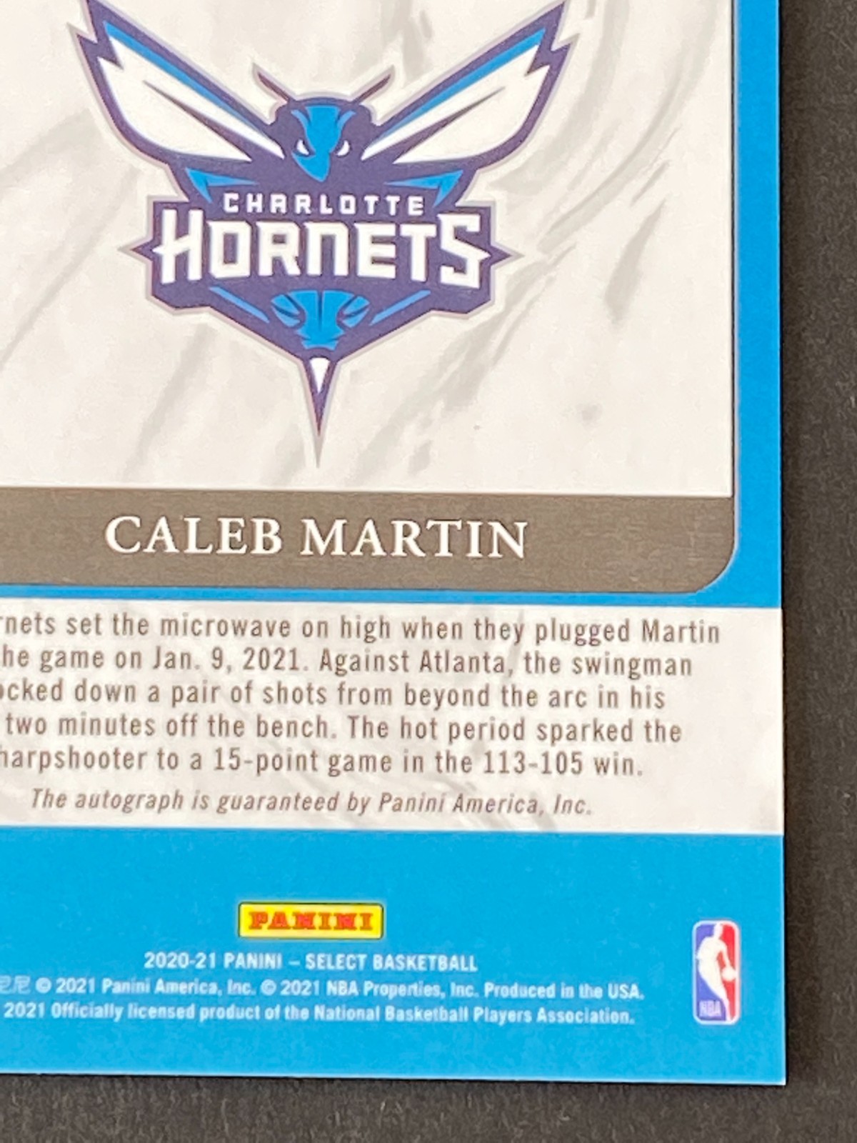 Caleb Martin 2020-21 Panini Select #YES-CMA Youth Explosion Auto Silver Prizm