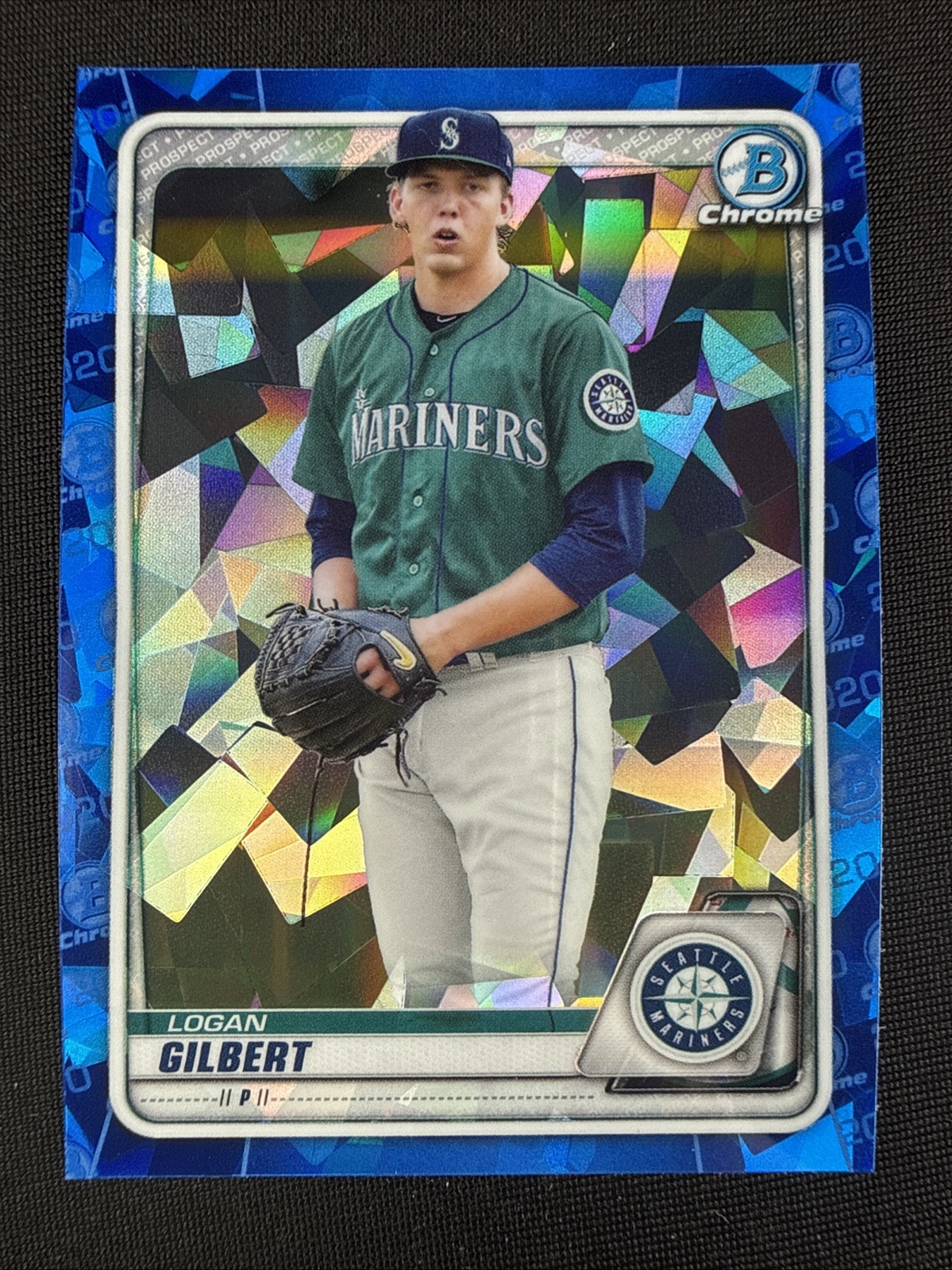Logan Gilbert Rookie Card RC 2020 Bowman Draft Chrome Sapphire Edition #BD-37