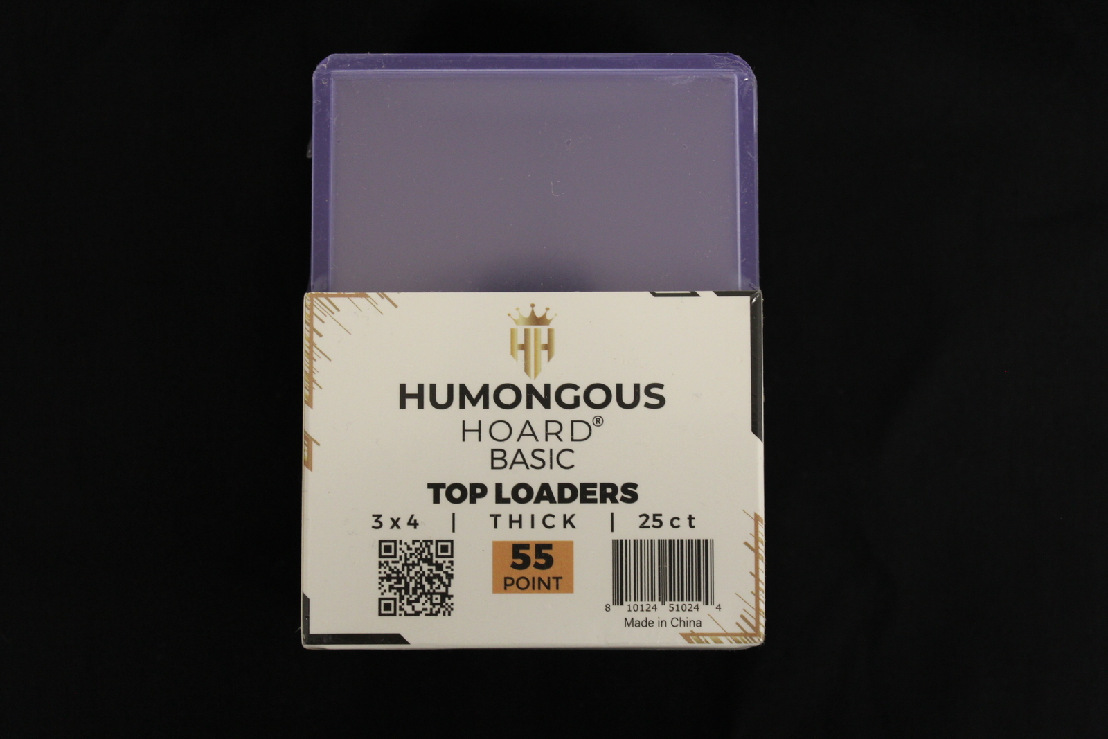 (200) Humongous Hoard 3″ x 4″ Basic 55Pt Thick Top Loaders 8 Packs