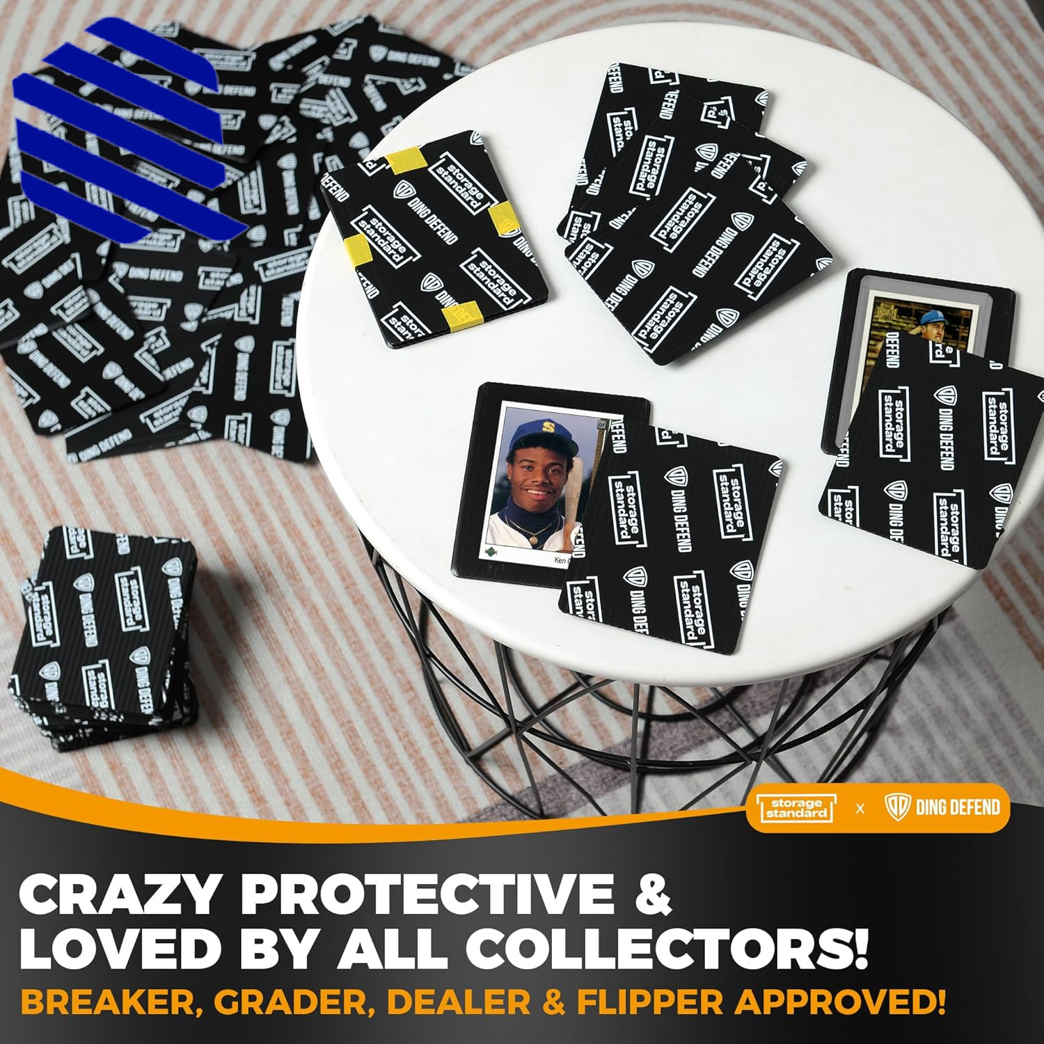 Ding Defend 110-Pack Trading Card Protector Shipping 3.5 x 4.5 Inch Black Hobby