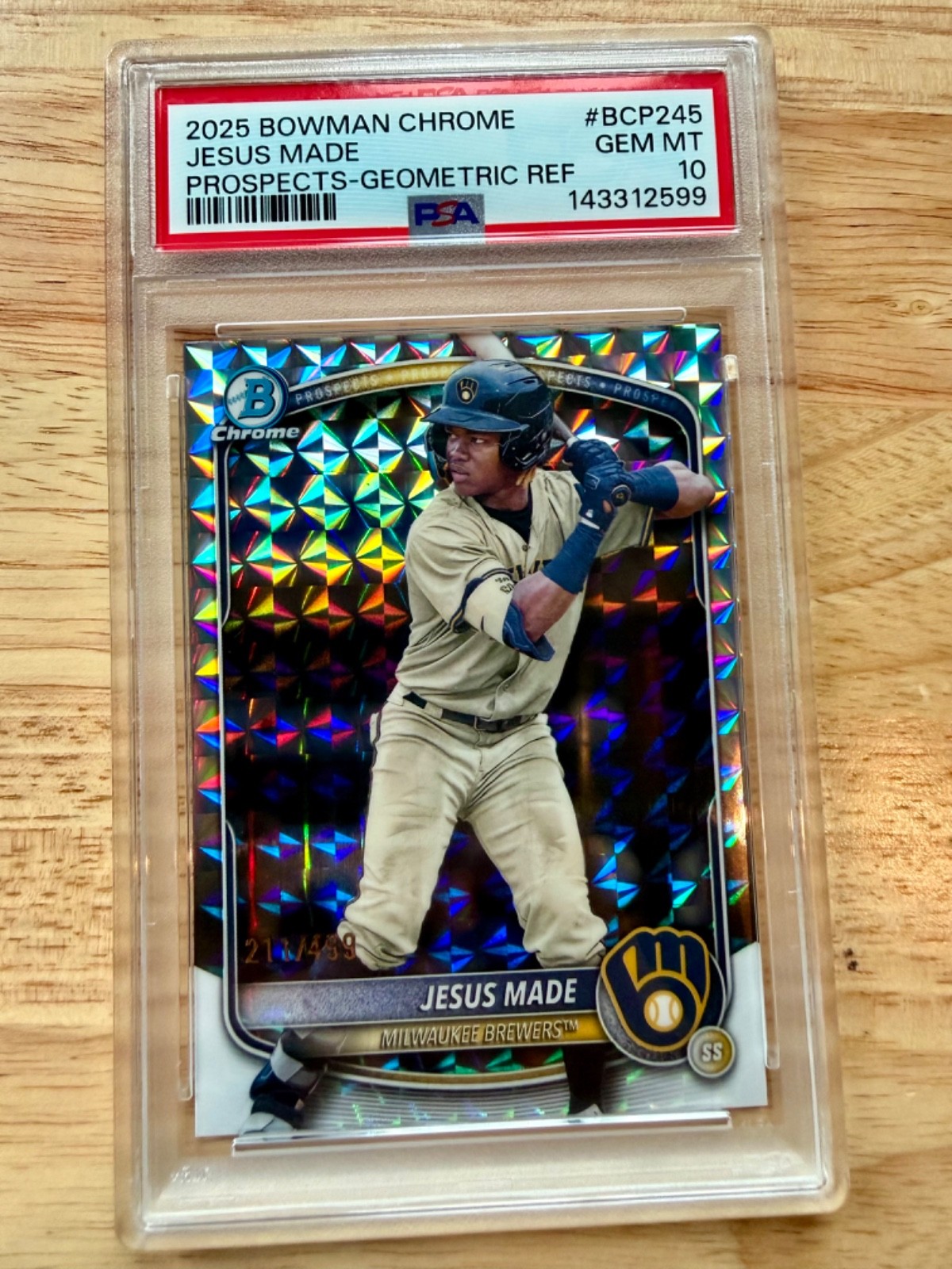 2025 Bowman Chrome – Prospects Jesus Made, Jesus Made #BCP-245 Geometric…