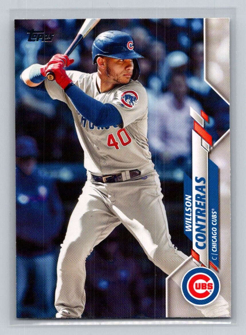 2020 Topps Base Batting #665 Willson Contreras Chicago Cubs Baseball Card