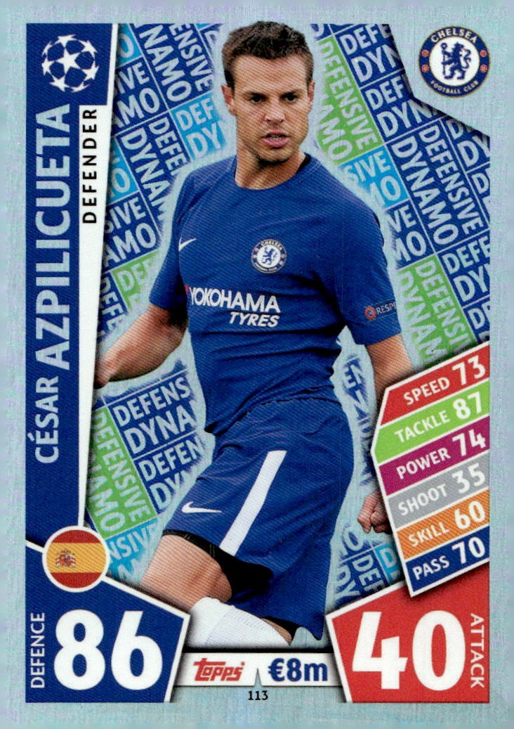2017-18 Topps Match Attax UEFA Champions League #113 César Azpilicueta