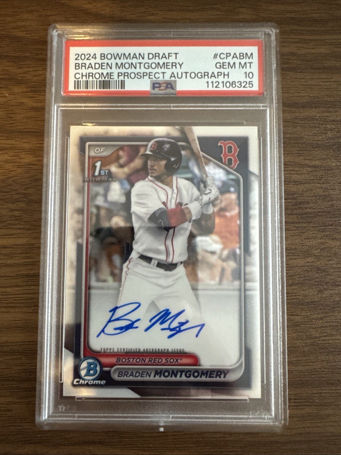 Braden Montgomery 2024 Bowman Draft 1st Chrome Auto PSA 10 💎