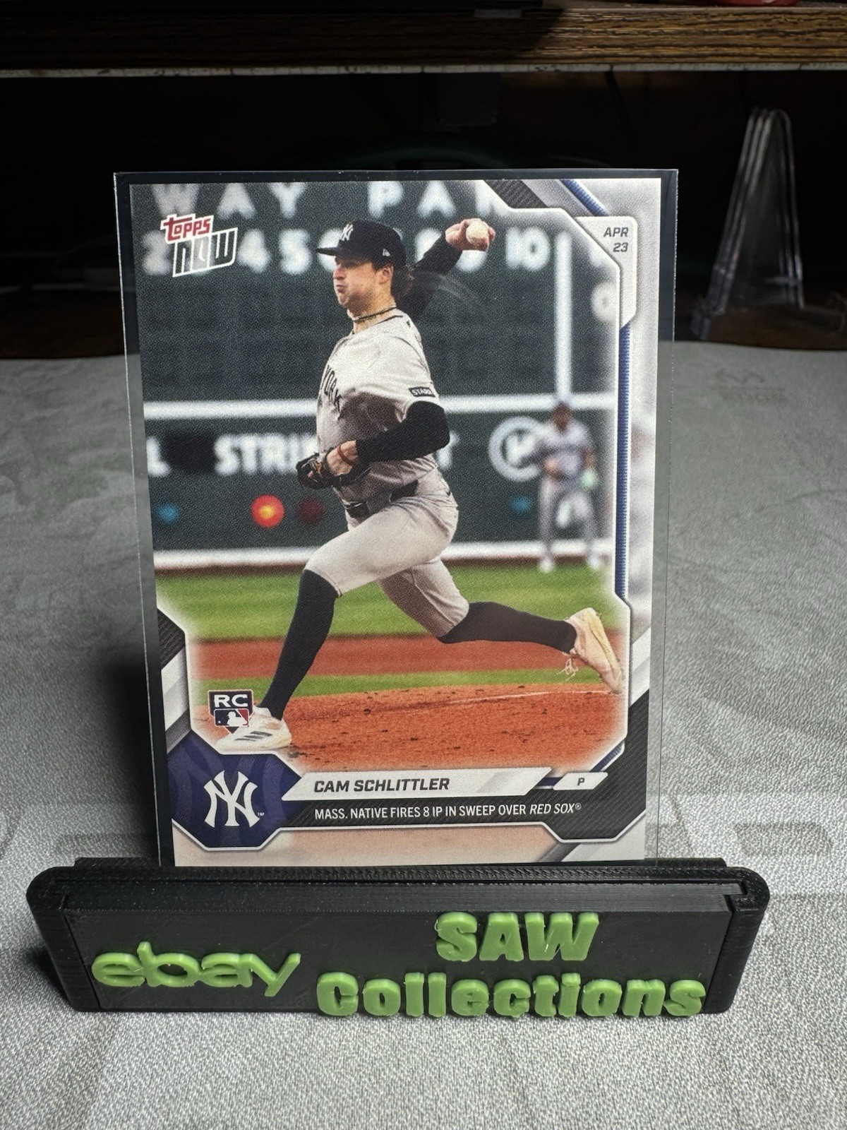 2026 Topps Now Cam Schlittler RC #114 Fires 8 IP In Sweep Over Red Sox – Rookie
