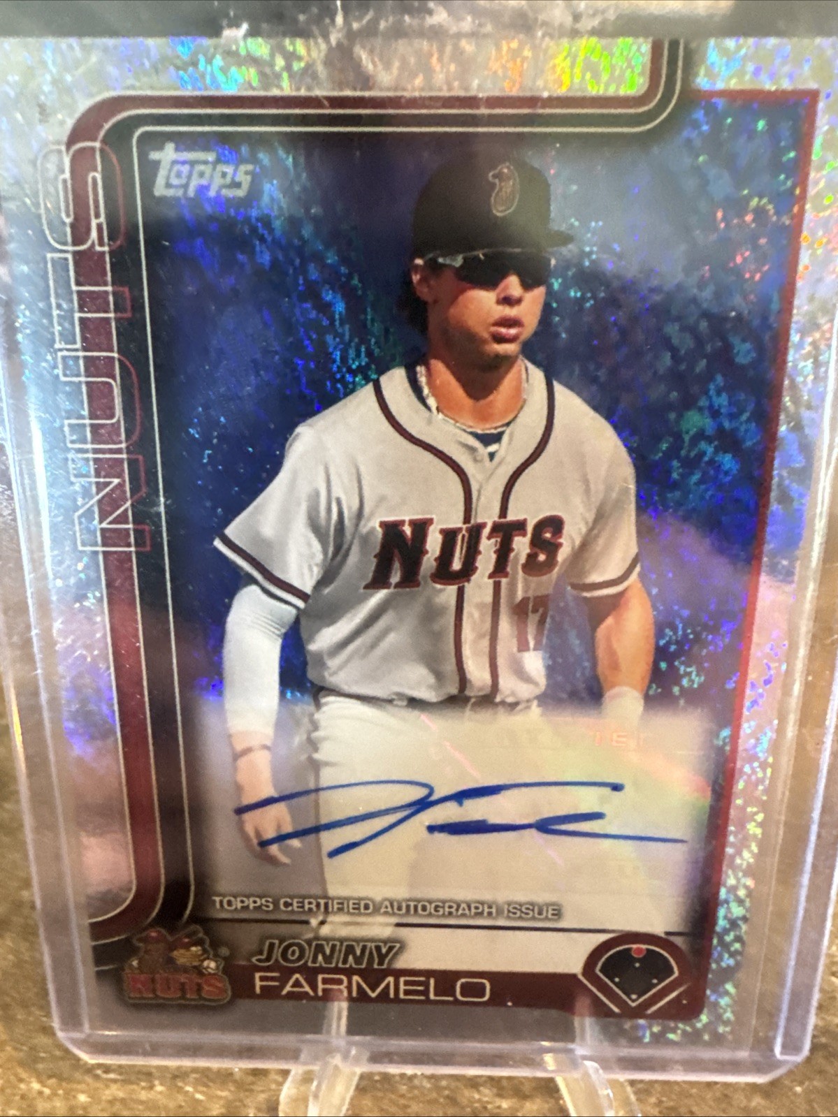 2025 Topps Pro Debut – Jonny Farmelo #PD-156 Sparkle Foil Auto /175 (AU, RC)