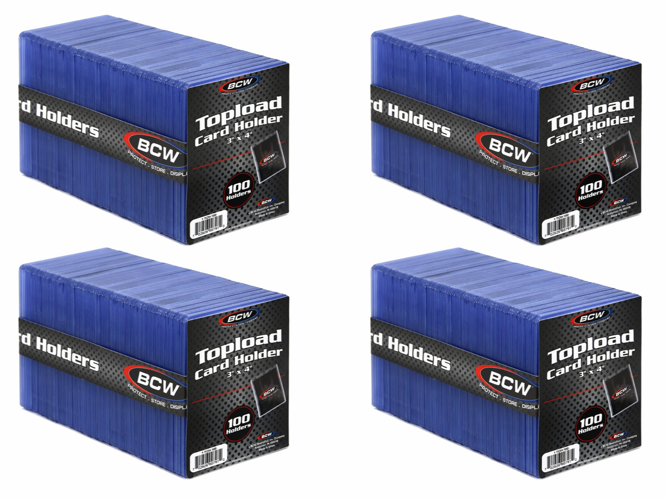 BCW 3×4 Topload Card Holder Standard 400 Count Pack, Fits Cards Up to 35pt