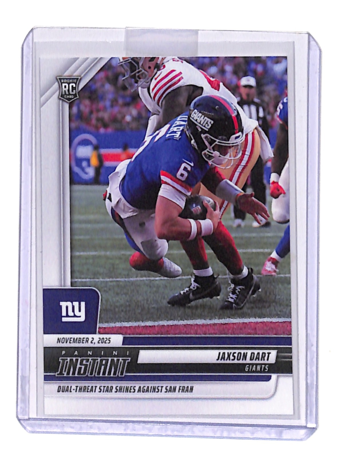 2025-26 Panini Instant NFL #198 Jaxson Dart New York Giants RC – QTY