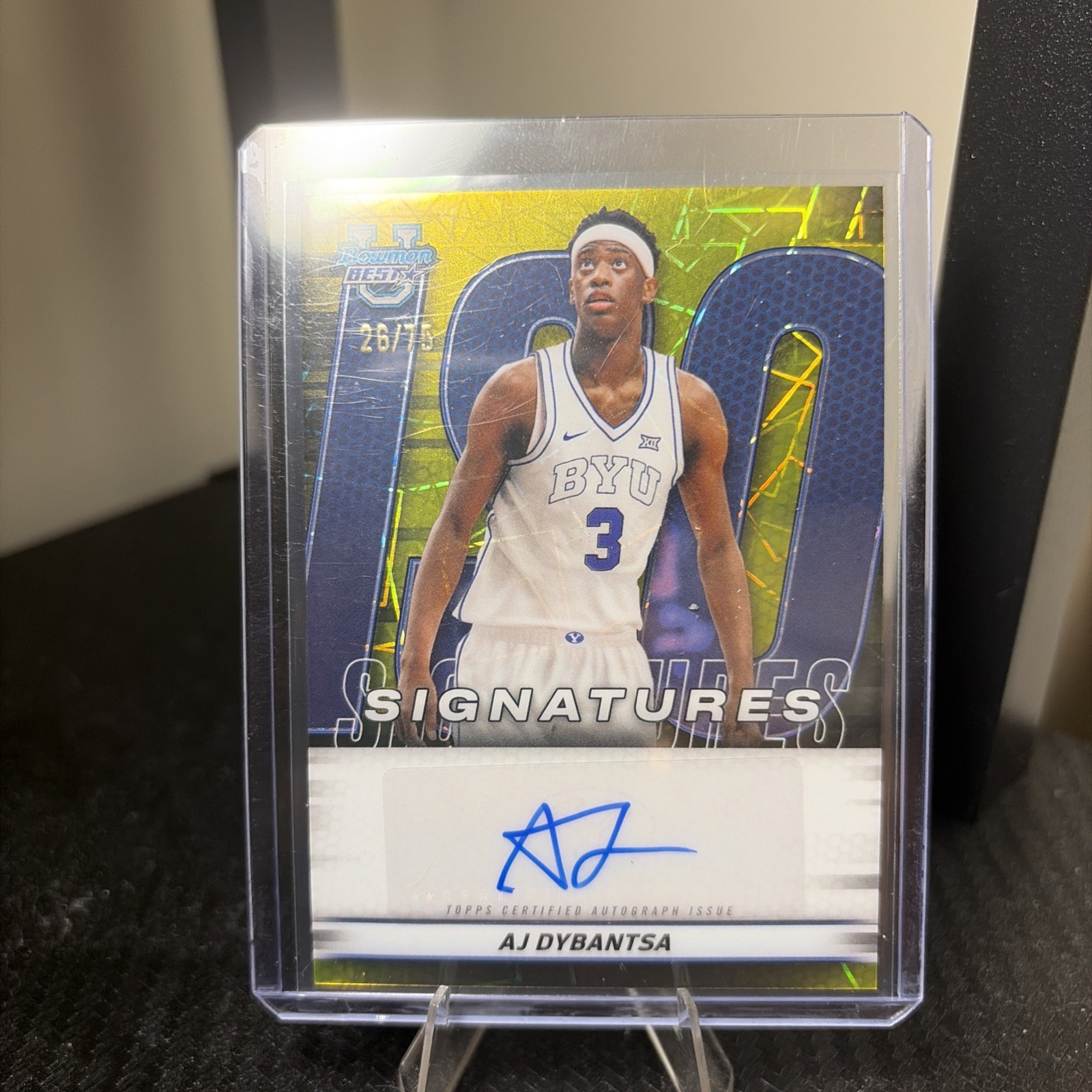 2026 Bowman Best AJ Dybantsa ISO Signatures Auto Yellow /75 🔥