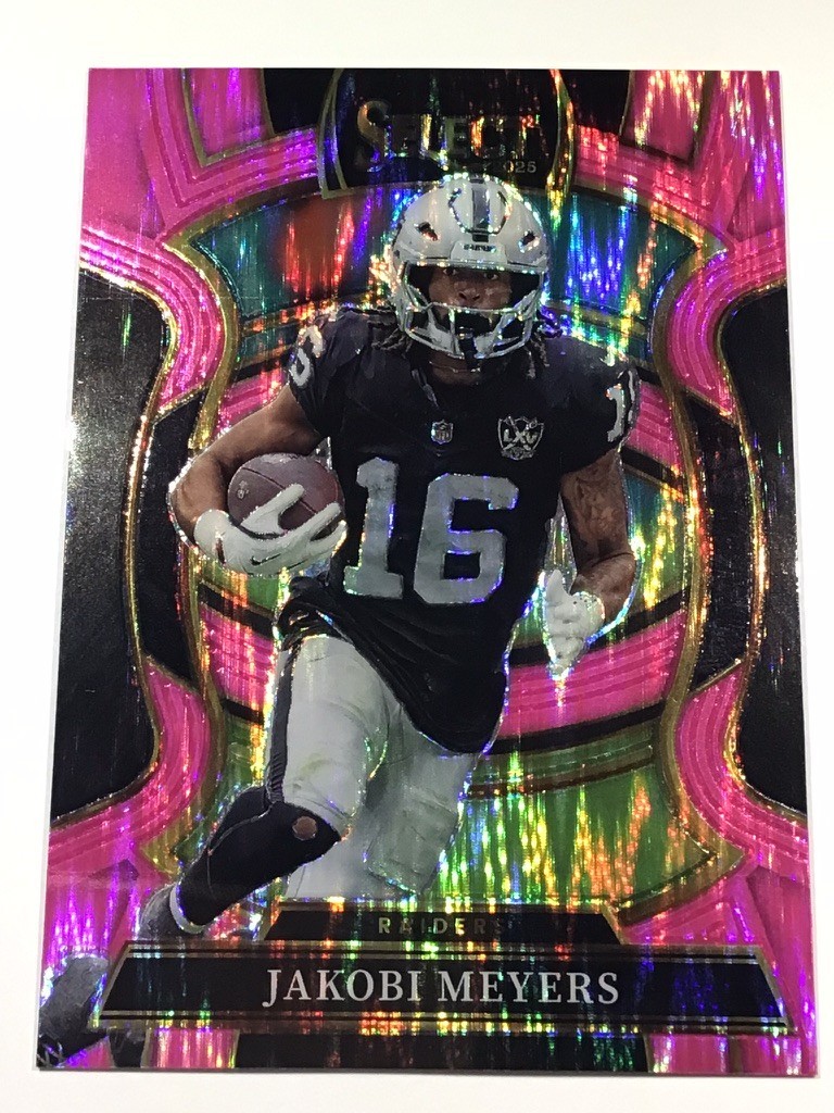 2025 Panini Select – Concourse – Pink Prizm Shock – Jakobi Meyers – #5