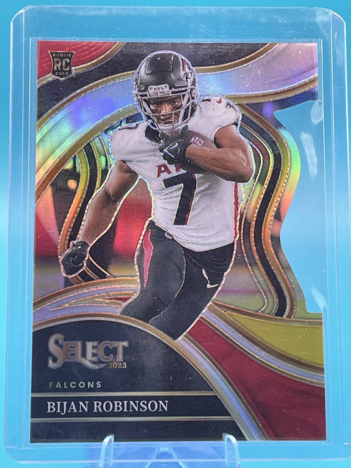 2023 Select Club Level Black & Gold Prizm Die-Cut Bijan Robinson #296 Rookie RC