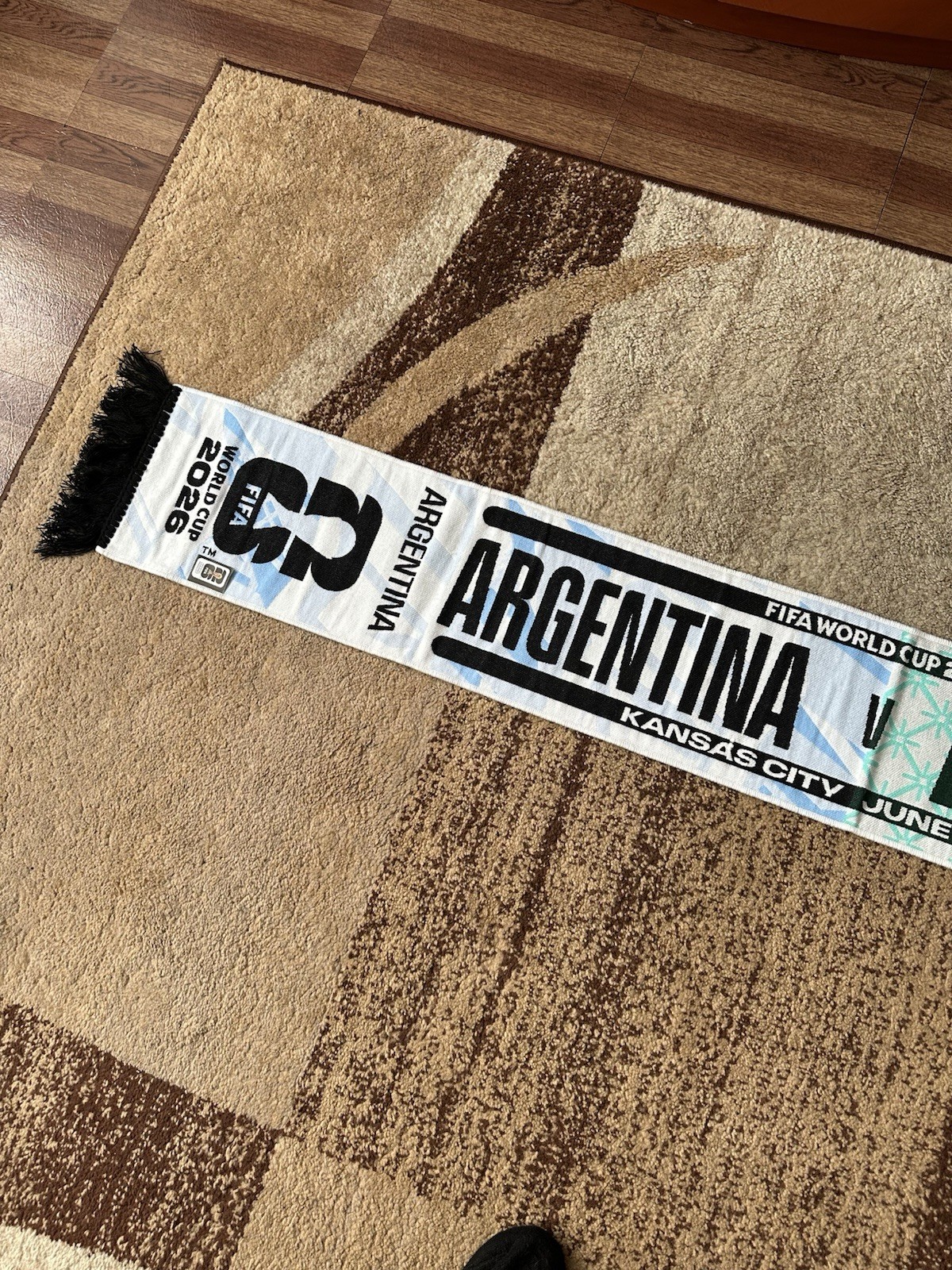 FIFA World Cup 2026 Official Matchup Scarf – Argentina vs Algeria – Kansas City