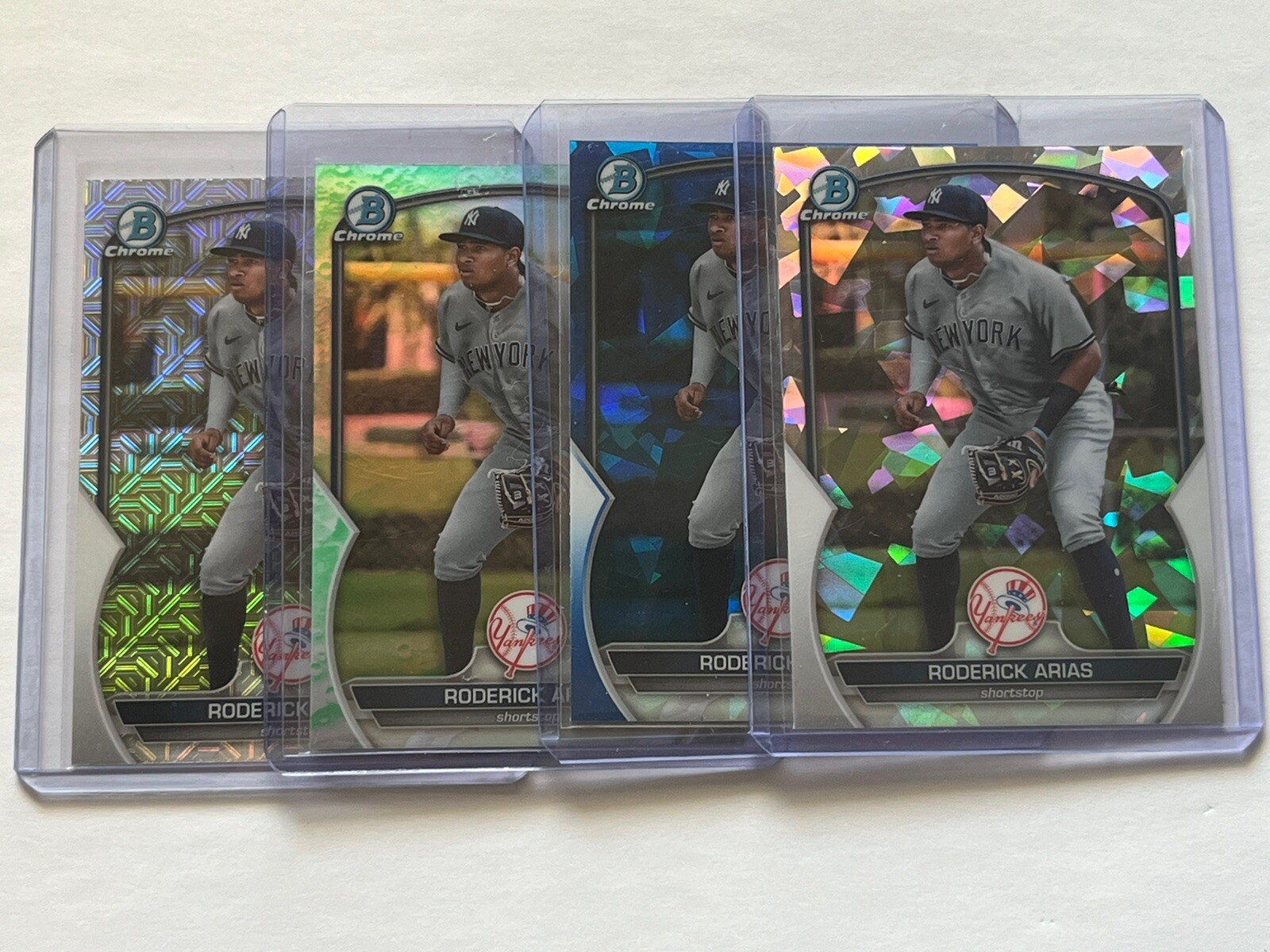 🔥 Roderick Arias 2023 Bowman Chrome Color Parallel Variations Lot BCP-135 🔥