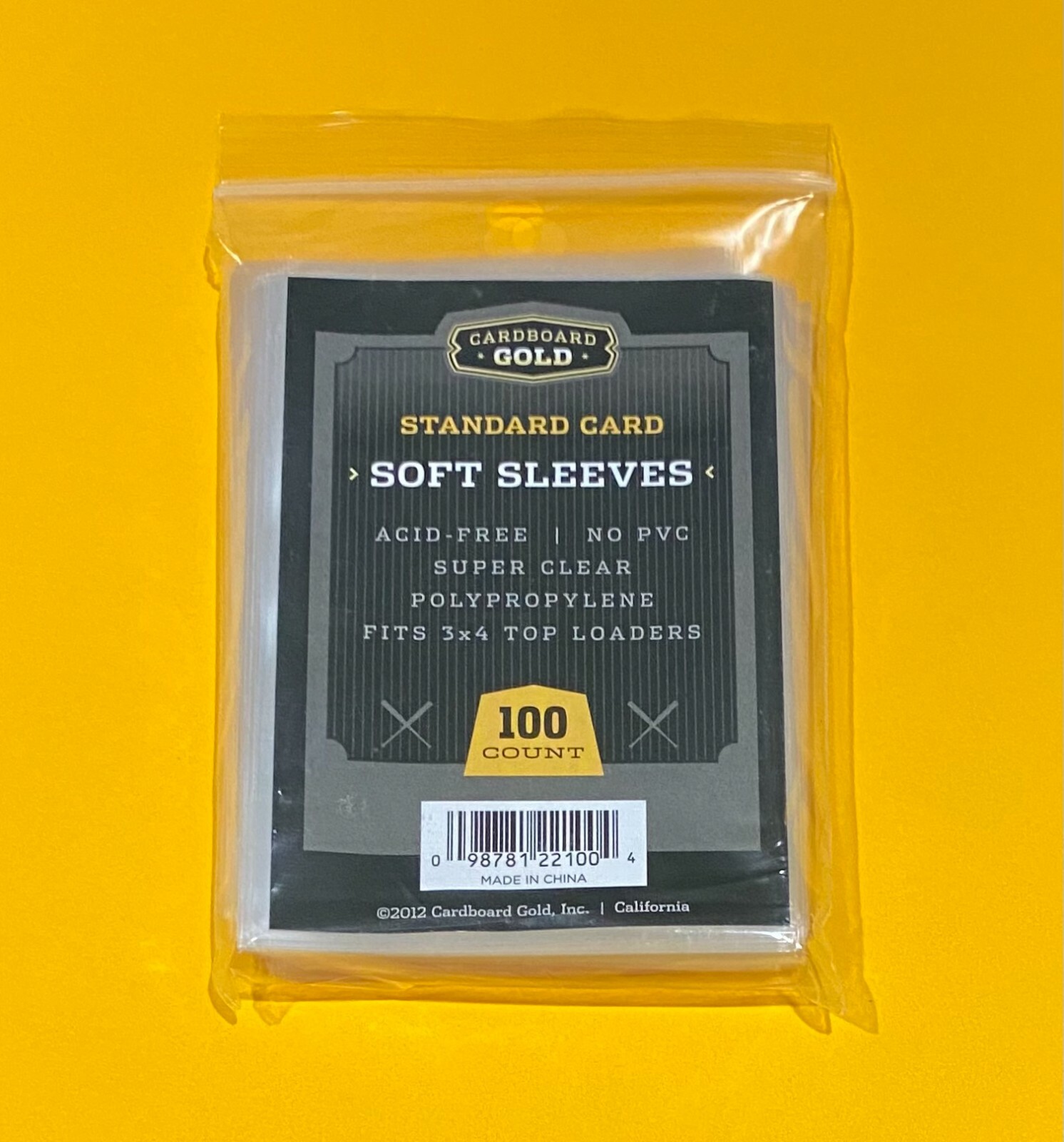 100 Count Cardboard Gold Standard Card Soft Sleeves – 2 5/8″ x 3 5/8″ – CBG 🔥