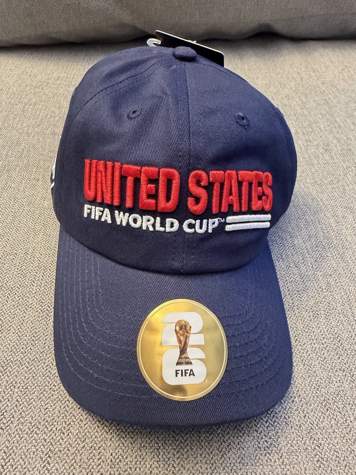 FIFA USA World Cup 2026 Cap Navy Red White Official Licensed Unisex Adult