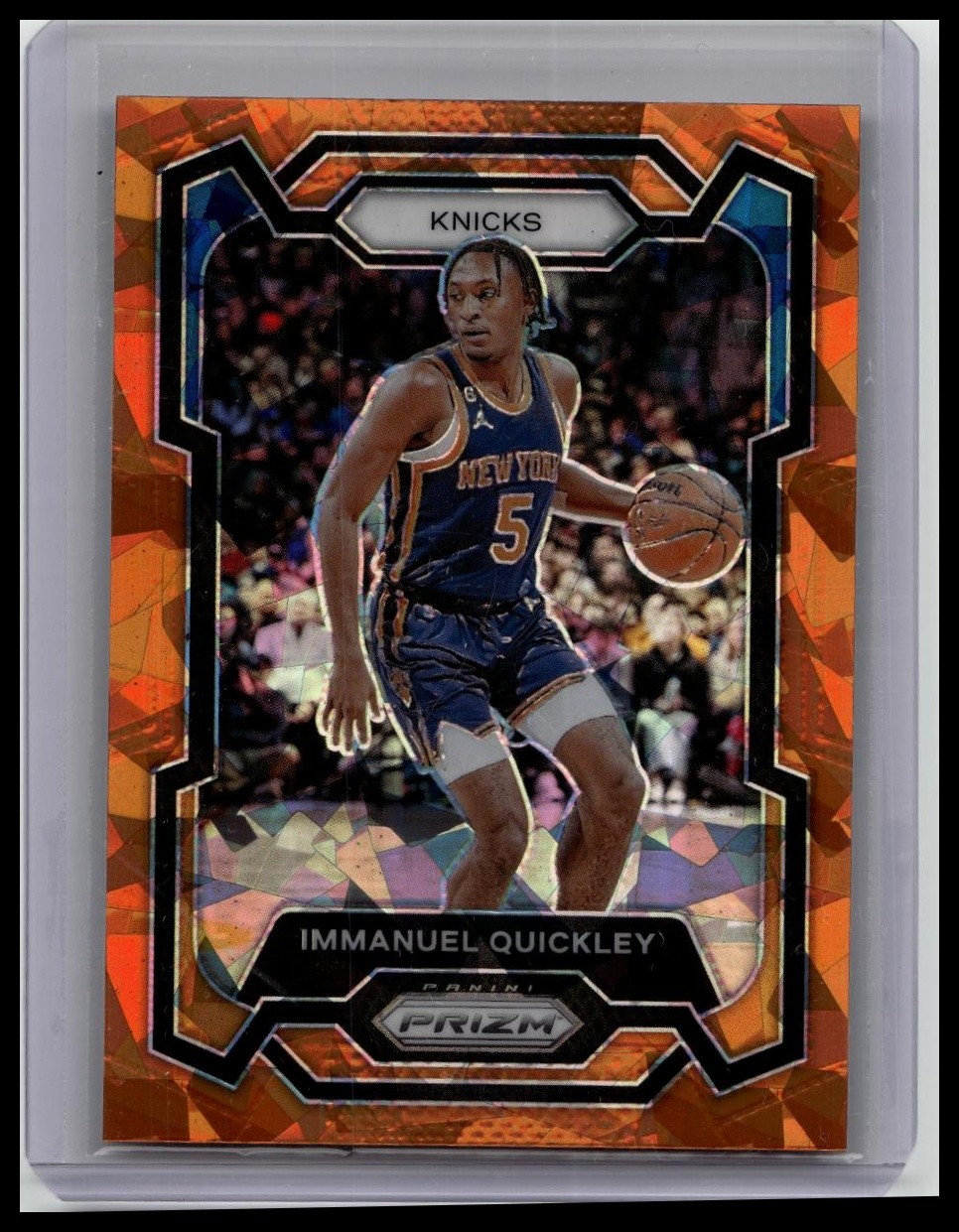 2023-24 Panini Prizm #33 Immanuel Quickley Prizms Orange Ice