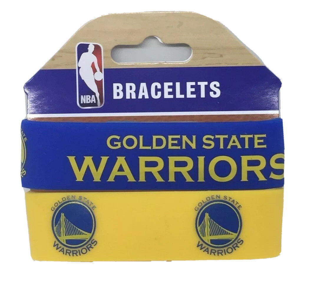 NBA Golden State Warriors Rubber Silicon Bracelet Wristband 2-Pack
