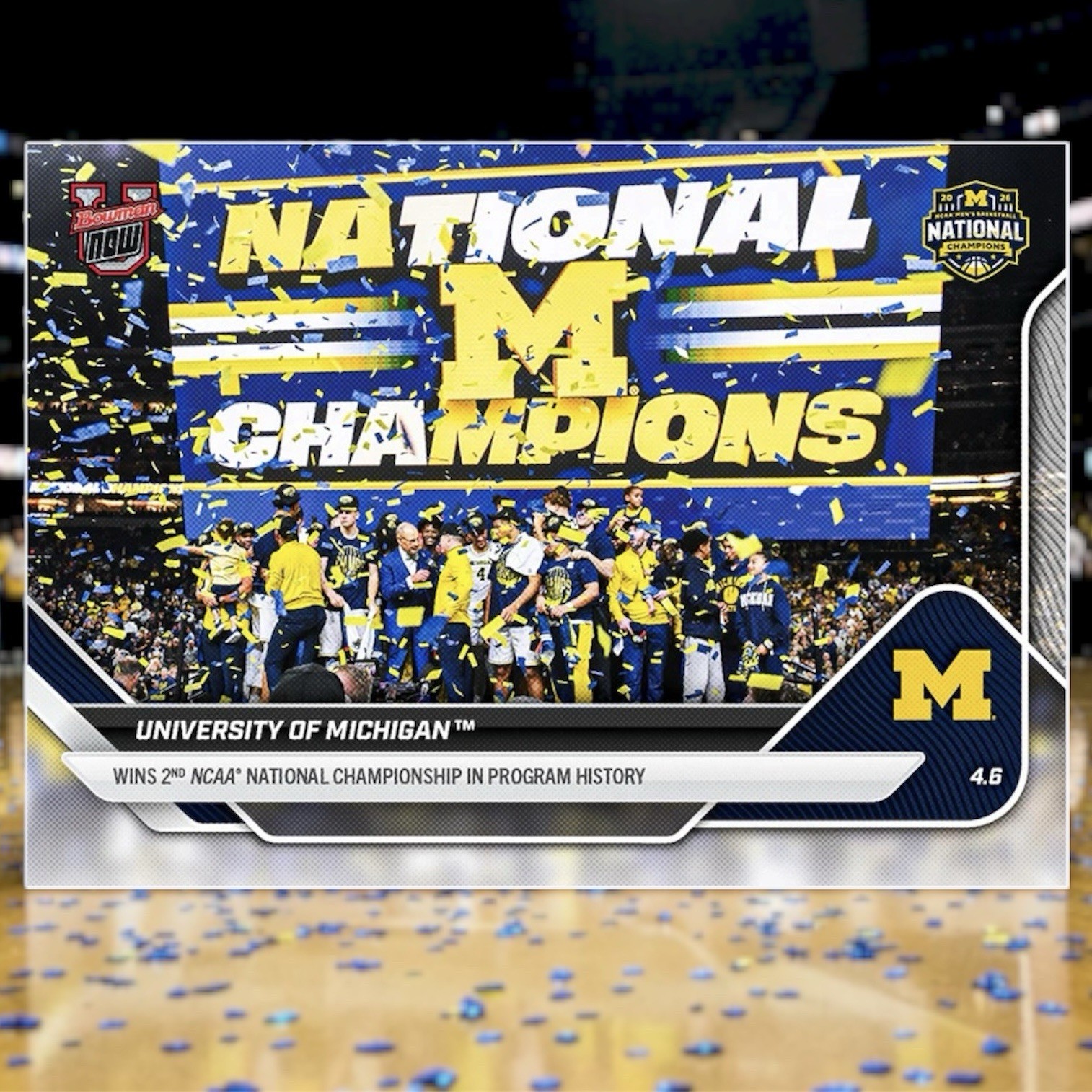 2025-26 Bowman U Now Basketball Michigan National Champions #125 Topps FAST SHIP
