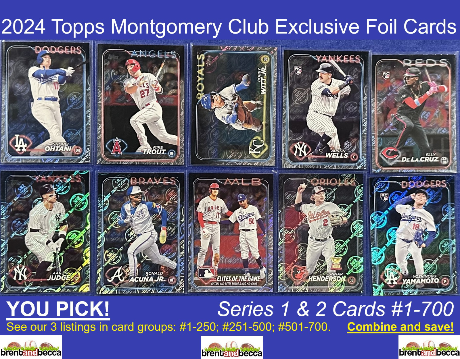 2024 Topps 582 Montgomery Club Logo Foil YOU PICK Cards #501-700 BUY MORE & SAVE