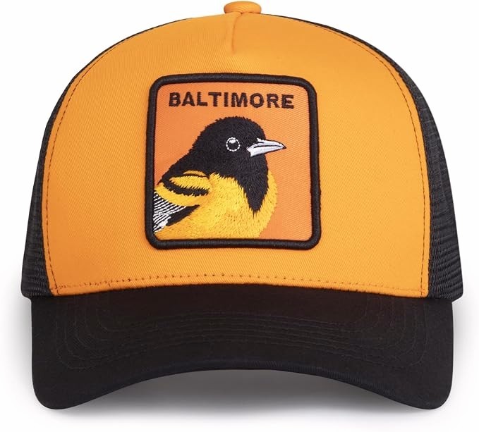 Baltimore Orioles Orange & Black Trucker Snapback Baseball Cap Hat