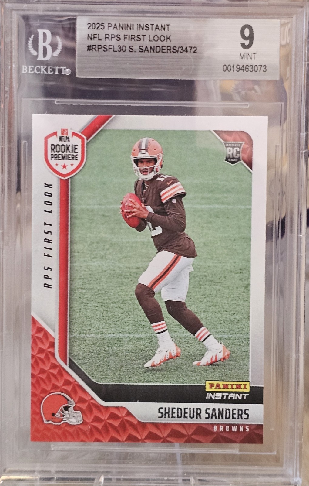 2025 Panini Instant – Shedeur Sanders – 1*/3472 – RPS First Look (RC) #rpsfl