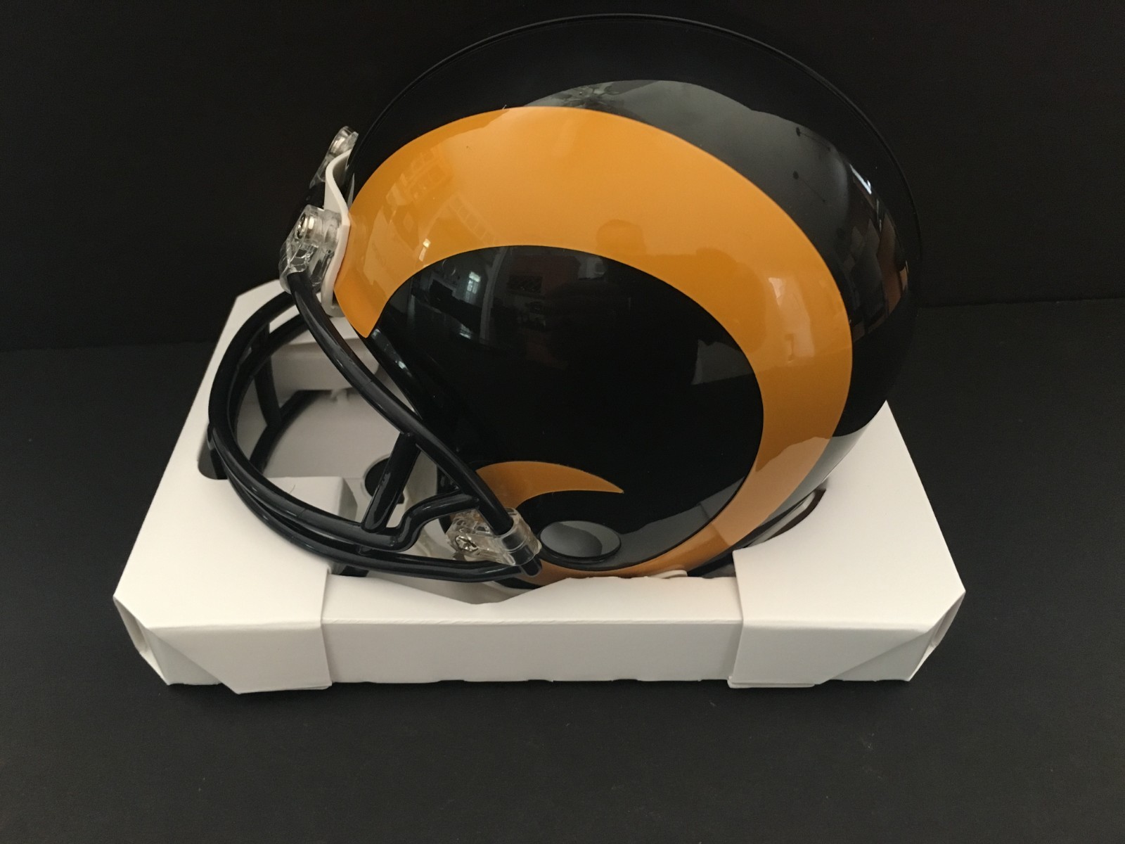 HAROLD JACKSON AUTOGRAPHED L.A. RAMS MINI HELMET J.S.A.