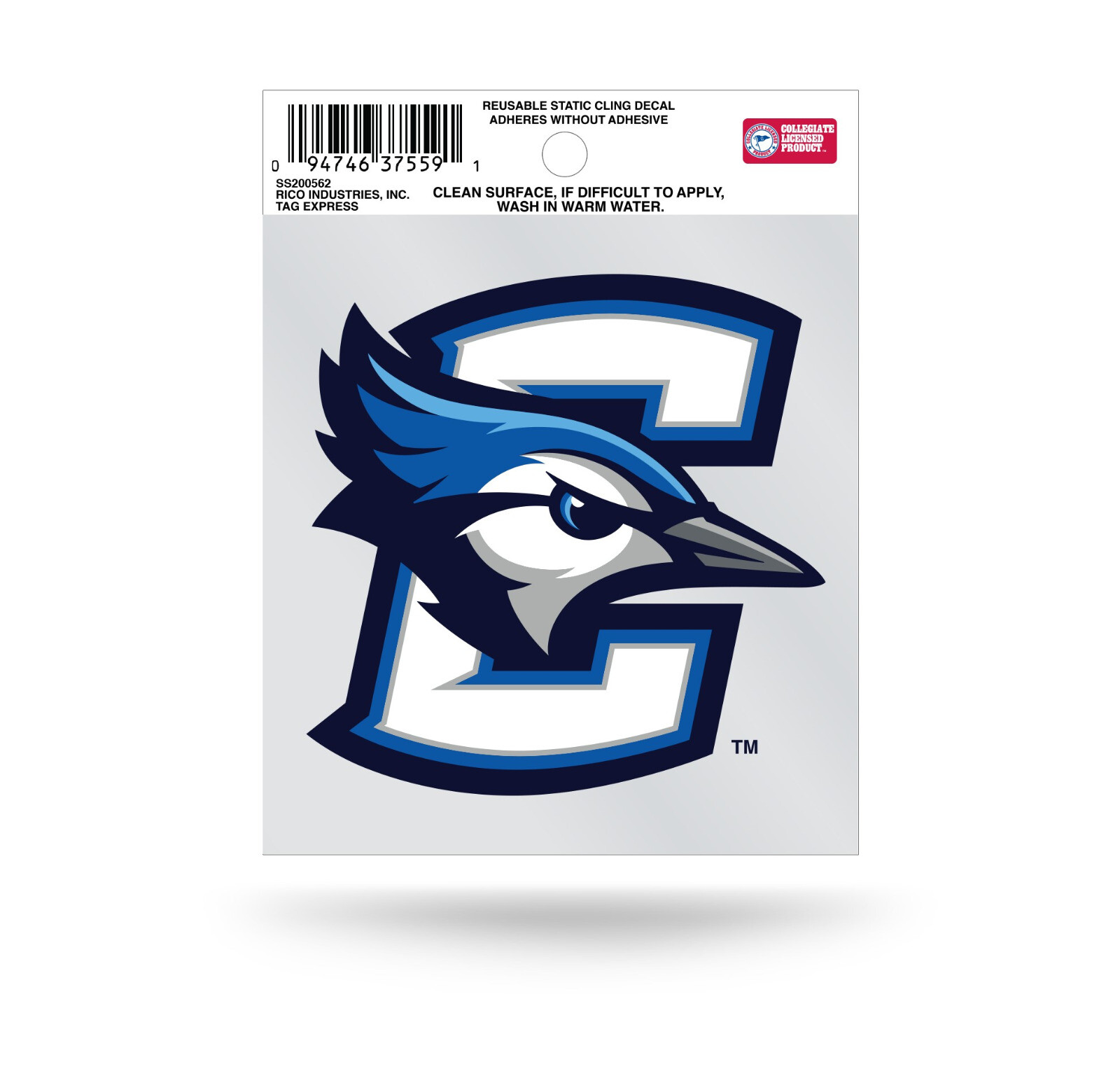 Creighton Bluejays Static Cling Sticker NEW Window or Car! NCAA Jays 3×4 Inches