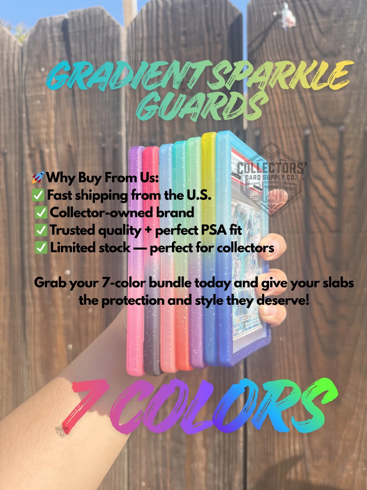 Gradient PSA Graded Card Slab Bumper Guard Protector Skin TPU – 7 Colors