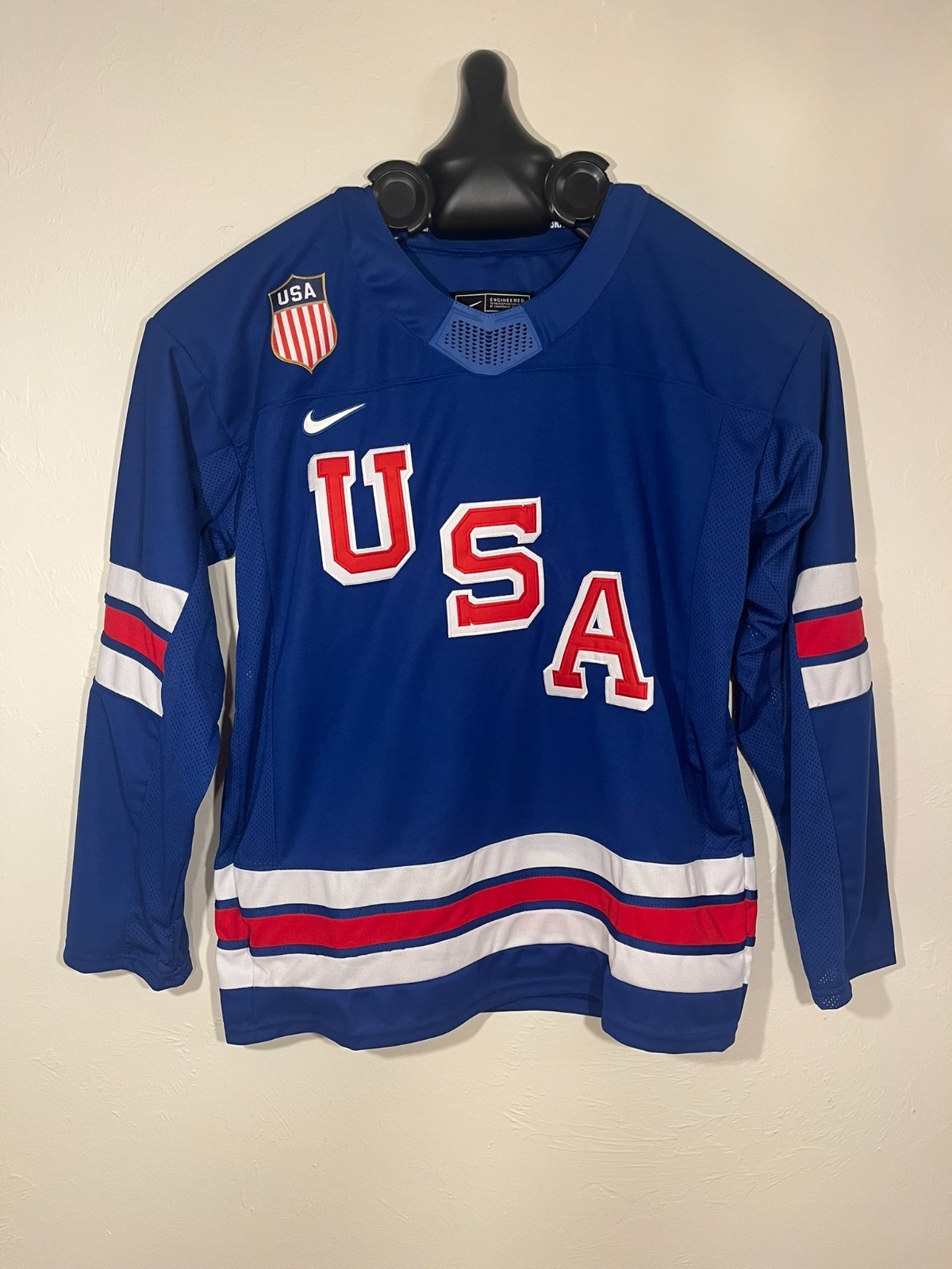 Team USA United States 2026 Olympics Hockey Jersey Blue + White New STITCHED
