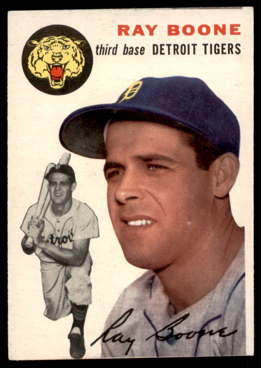 1954 Topps #77 RAY BOONE Detroit Tigers EX