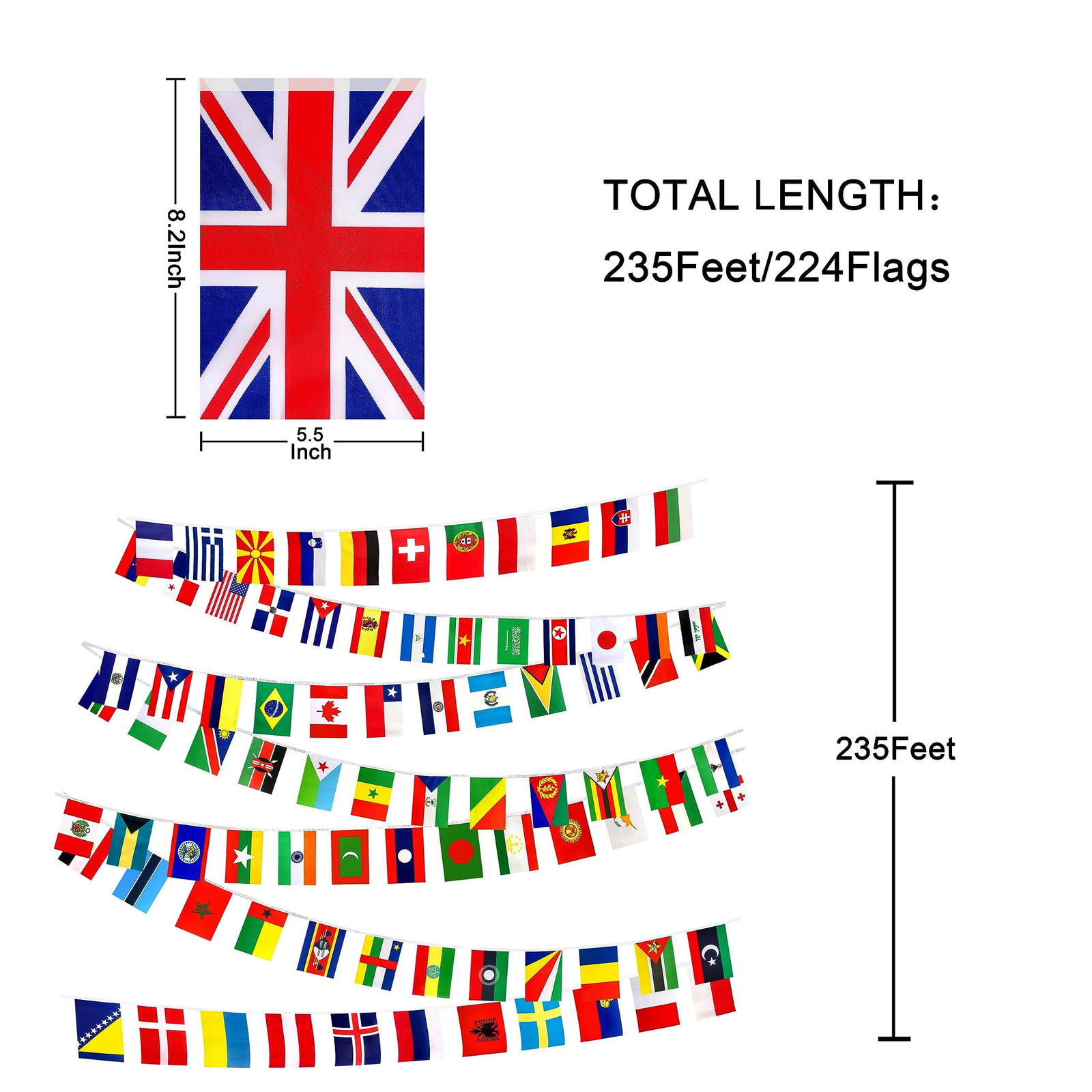 Consummate 224 Countries International World String 224 Banner