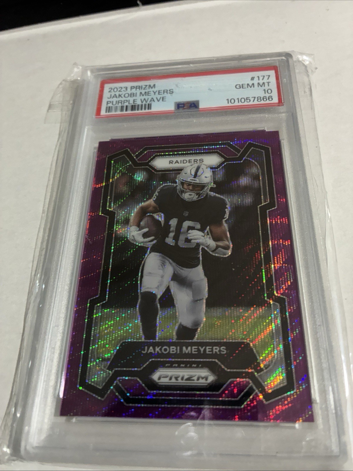 2023 Panini Prizm – Jakobi Meyers #177 Purple Wave Prizm /99