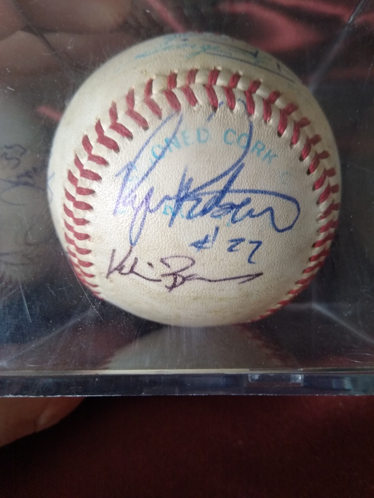 Early 2000s Kane County Cougars Autographed Game Used Baseball Unknown Players