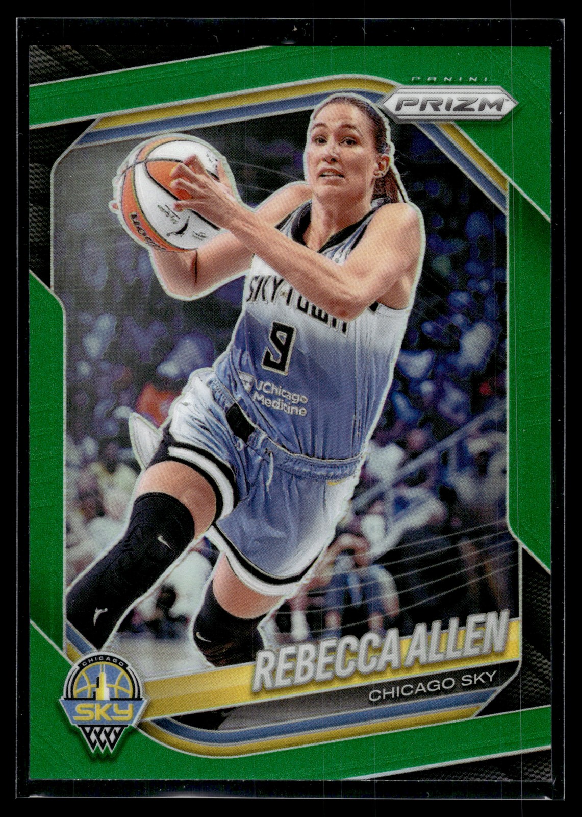 Rebecca Allen 2025 Panini Prizm WNBA Green Prizm Card #67
