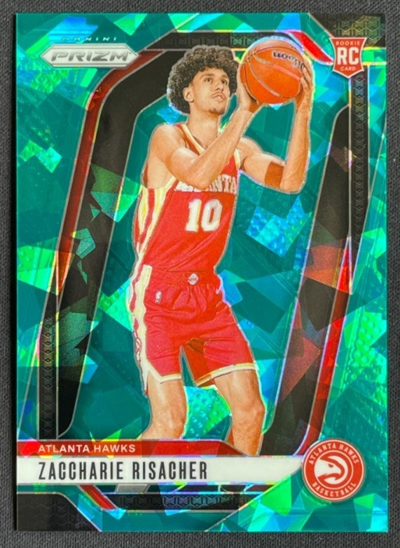 Zaccharie Risacher 2024-25 Panini Prizm Teal Ice Base RC /225 #265