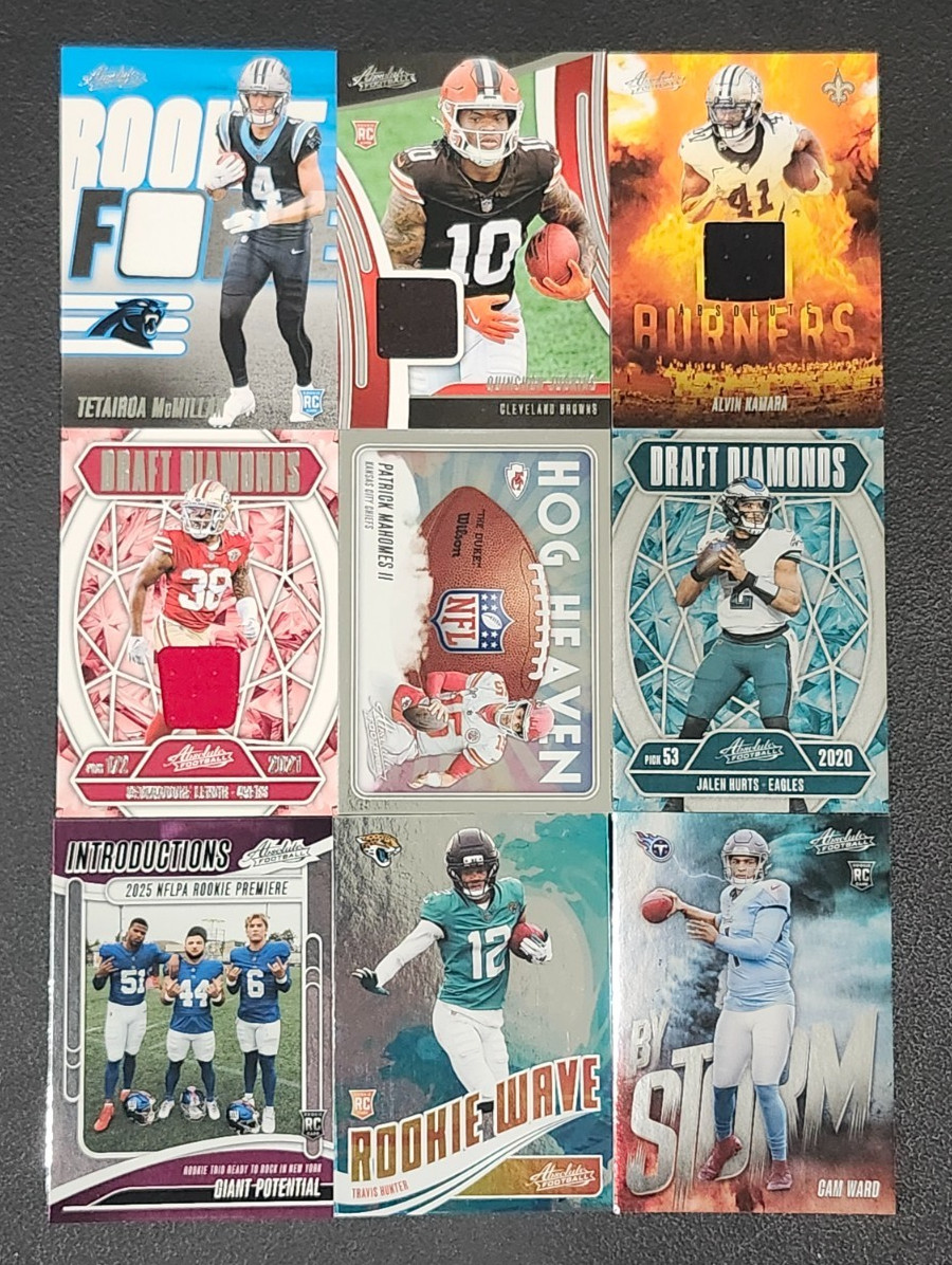 2025 Absolute Football INSERTS with Rookies You Pick – 2 Card Minimum