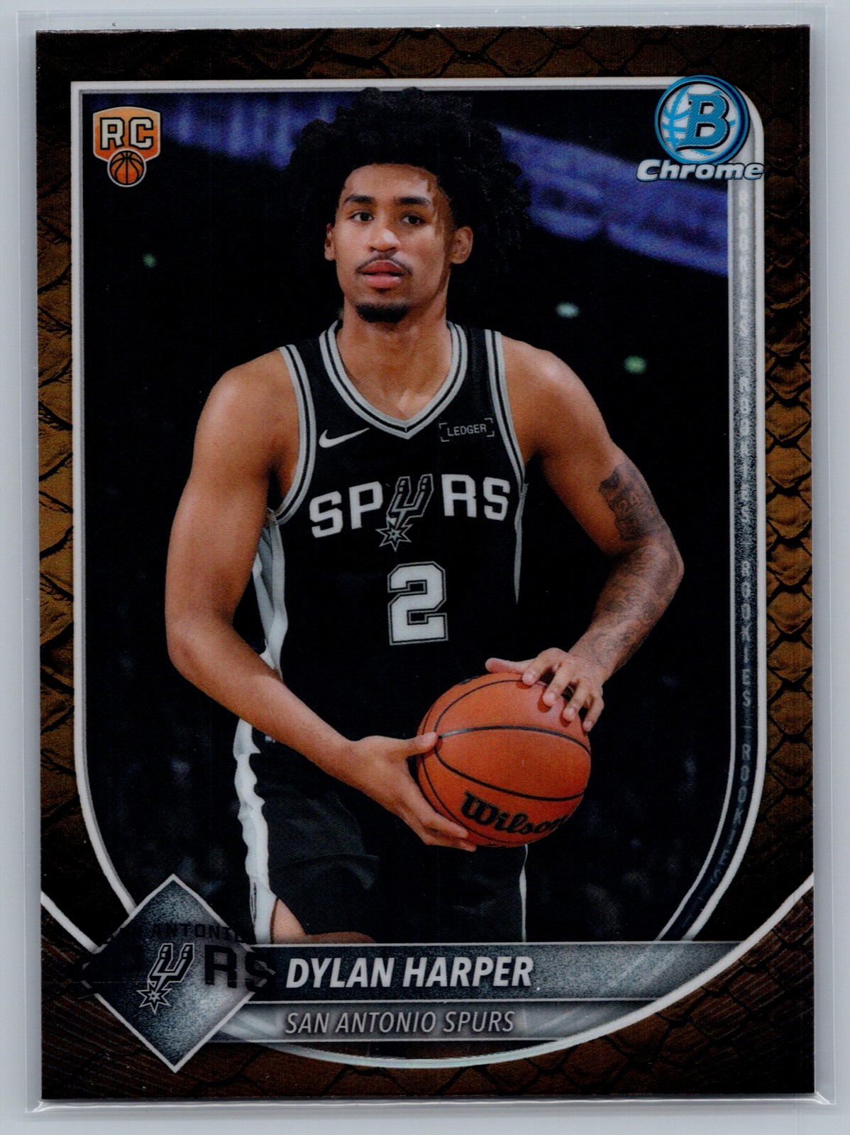 2025-26 Bowman #BCV-2 Dylan Harper Chrome Reptilian Refractor