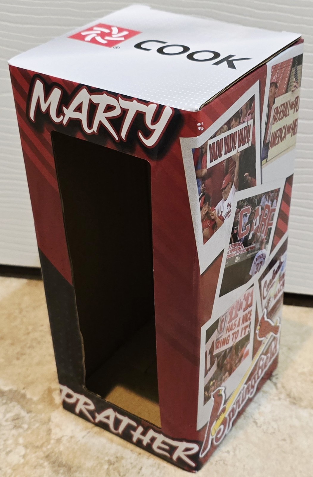 Marty Prather THE SIGN MAN Springfield Cardinals Bobblehead SGA 6-12-26 Route 66