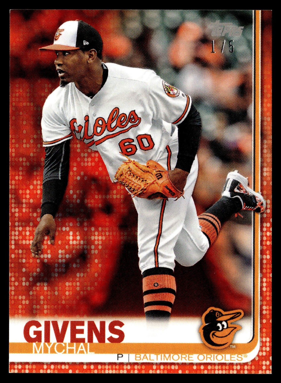 2019 Topps On-Demand Mini Red #/5 #337 Mychal Givens Baltimore Orioles