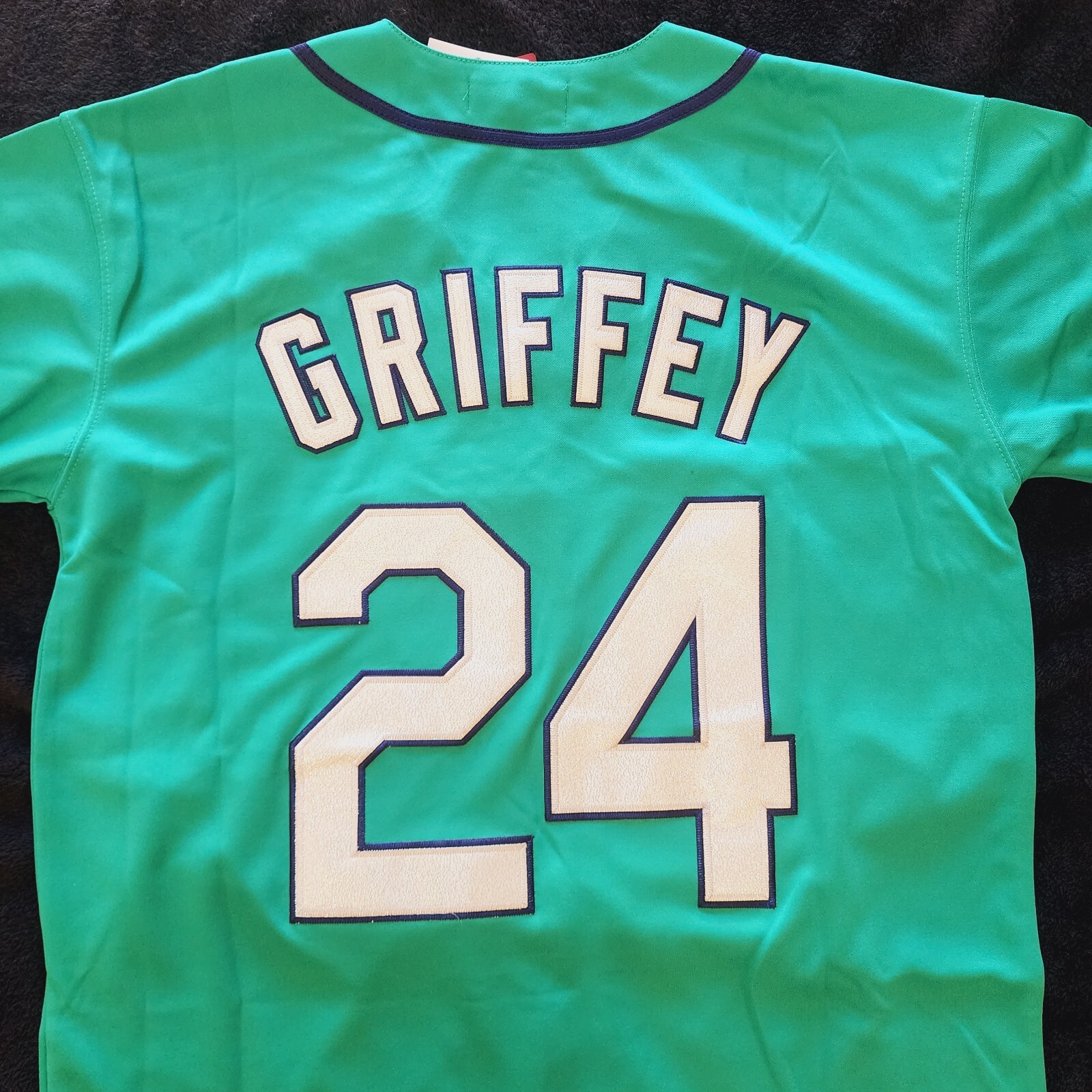 Ken Griffey Jr Seattle Mariners Throwback Jersey Stitched MENS Size LARGE