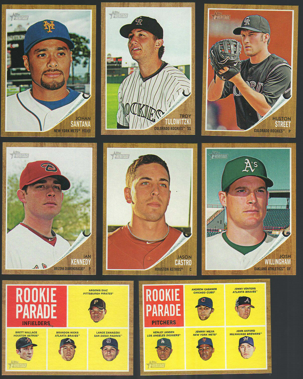 2011 Topps Heritage Short Prints (426-500) SP – You Pick – Complete Your Set