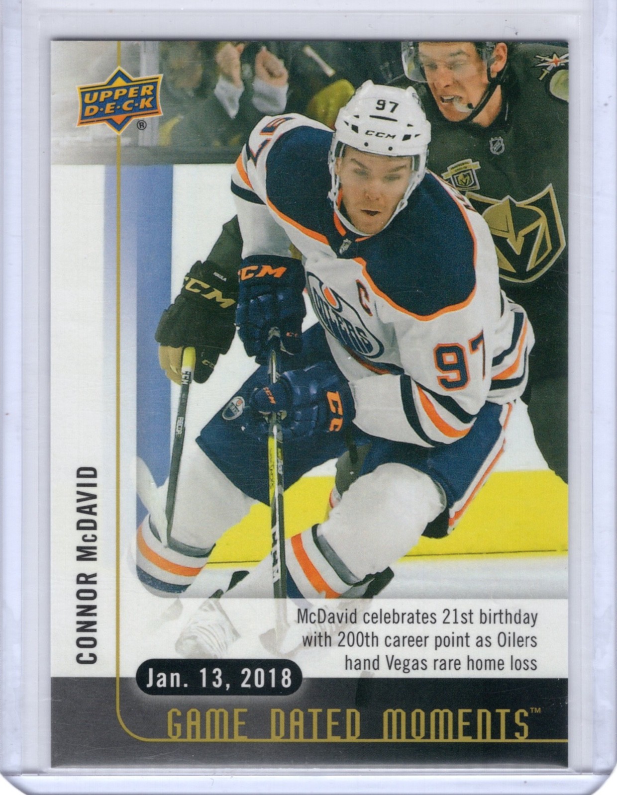 2017-18 Upper Deck Game Dated Moments 200th Career Point Connor McDavid #37