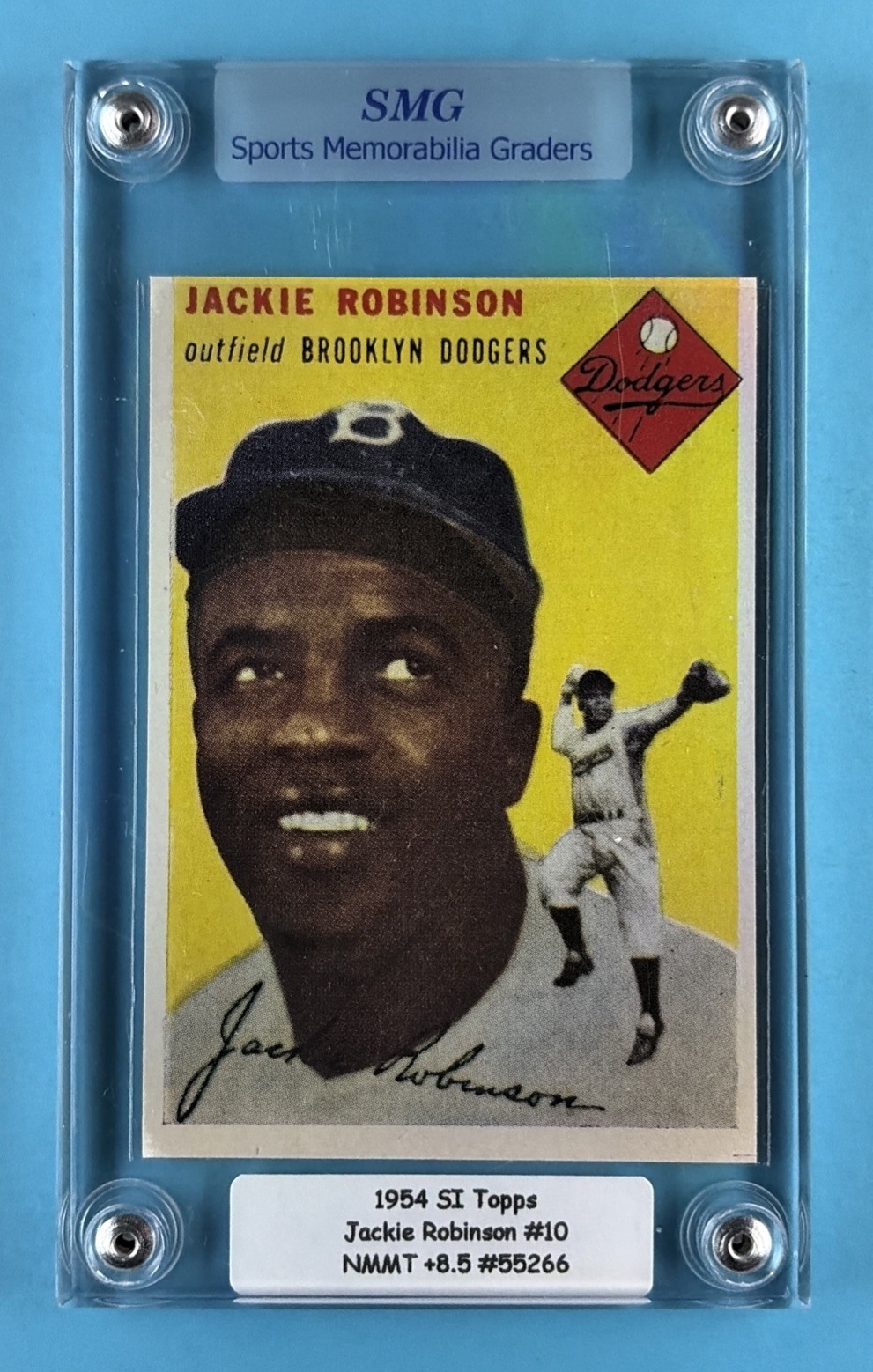 1954 SI Sports Illustrated Topps #10 Jackie Robinson – SMG 8.5